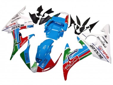 Carenados Moto Yamaha YZF R6 2003-2004 - Blanco Azul Verde Rojo Kastinee Dunlop Motul Fabricantes