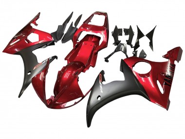 Kits Carenado Moto Yamaha YZF R6S 2006-2009 - Rojo Negro Mate Fabricantes