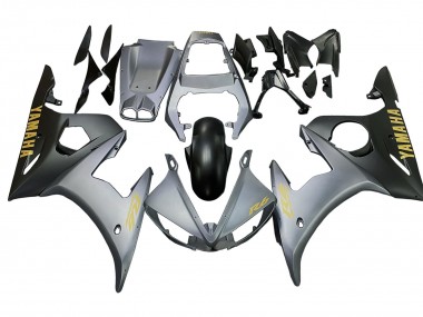 Carenados Moto Yamaha YZF R6S 2006-2009 - Gris Mate Negro Mate Oro Calcomanías Fabricantes