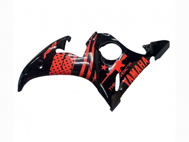 Carenado Moto Yamaha YZF R6 2003-2004 - Negro Brillante Rojo Fabricantes