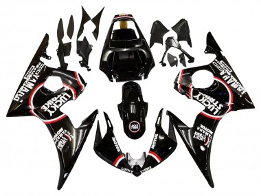 Carenados Moto Yamaha YZF R6 2003-2004 - Negro Brillante Rojo Blanco Lucky Strike Motul Fabricantes