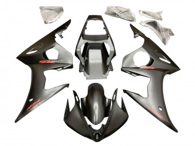 Carenados Moto Yamaha YZF R6S 2006-2009 - Negro Mate Rojo Calcomanías Fabricantes