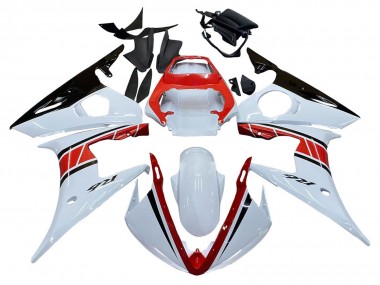 Carenados Moto Yamaha YZF R6 2003-2004 - Blanco Rojo Negro Brillante Fabricantes