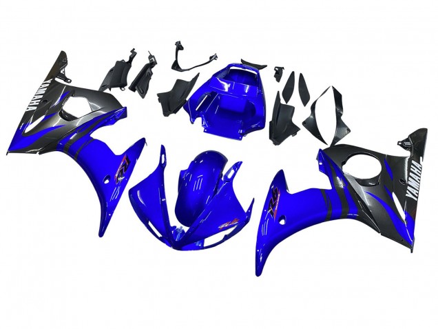 Carenados Moto Yamaha YZF 600 R6 2005 - Azul Brillante Negro Fabricantes