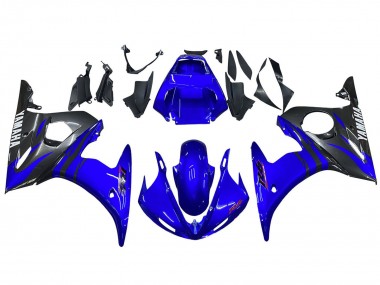 Carenados Moto Yamaha YZF 600 R6 2005 - Azul Brillante Negro Fabricantes
