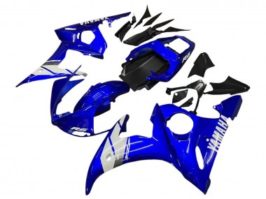 Carenado Moto Yamaha YZF 600 R6 2005 - Azul Blanco Fabricantes