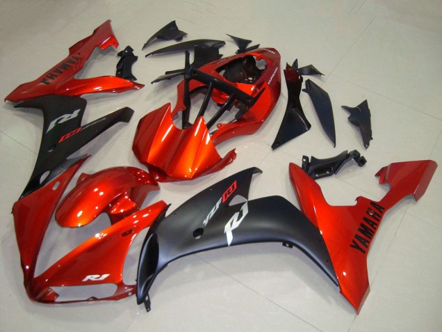 Carenados Moto Yamaha YZF R1 2004-2006 - Rojo Negro Mate Fabricantes
