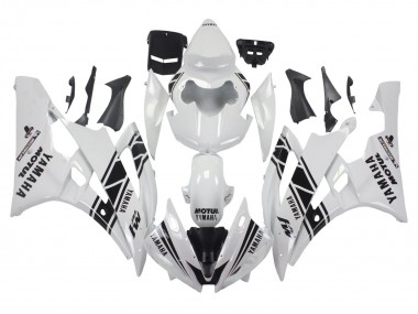 Carenados Moto Yamaha YZF 600 R6 2006-2007 - Blanco Negro Brillante Motul Michelin Fabricantes