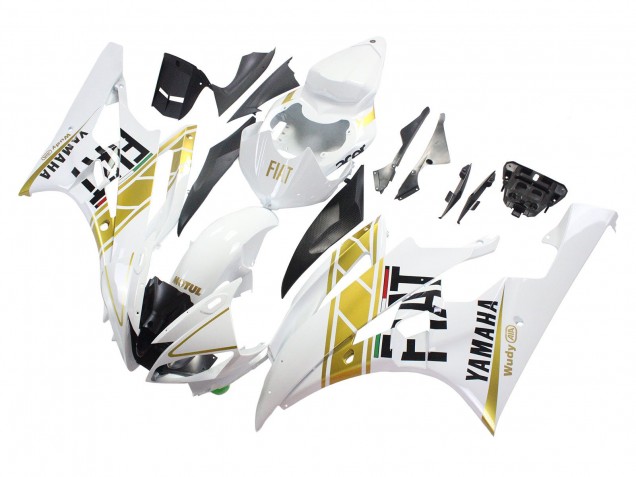 Carenados Moto Yamaha YZF 600 R6 2006-2007 - Blanco Oro Negro Fiat Fabricantes