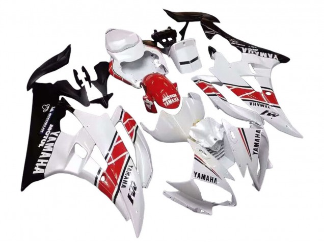 Carenados Moto Yamaha YZF 600 R6 2006-2007 - Blanco Rojo Negro Motul Fabricantes