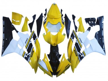 Carenados Moto Yamaha YZF 600 R6 2006-2007 - Amarillo Blanco Negro Brillante Motul Fabricantes