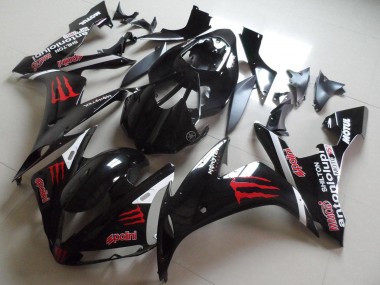 Carenados Moto Yamaha YZF R1 2004-2006 - Negro Brillante Rojo Monstruo Fabricantes