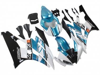 Carenados Moto Yamaha YZF 600 R6 2006-2007 - Blanco Azul Negro Semakin Didepan ENEOS Fabricantes
