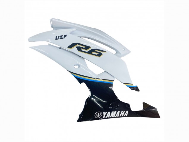 Carenado Moto Yamaha YZF 600 R6 2008-2016 - Blanco Azul Negro Brillante Fabricantes