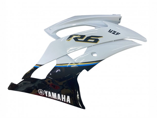 Carenado Moto Yamaha YZF 600 R6 2008-2016 - Blanco Azul Negro Brillante Fabricantes