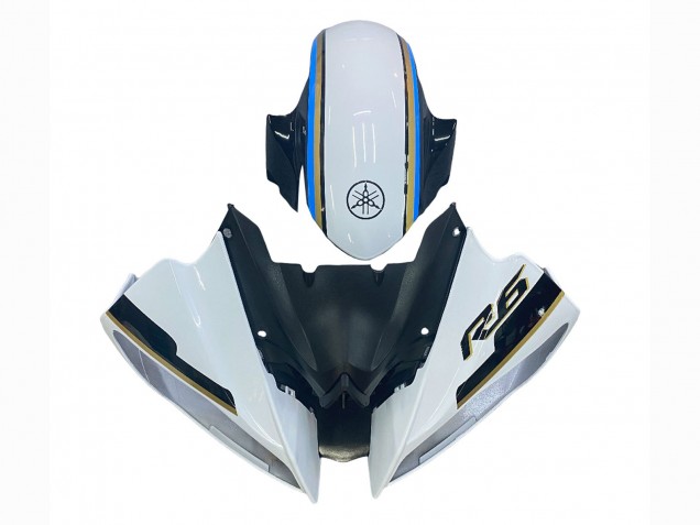 Carenado Moto Yamaha YZF 600 R6 2008-2016 - Blanco Azul Negro Brillante Fabricantes