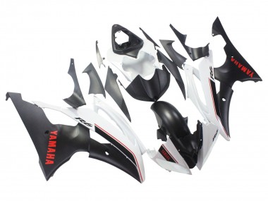 Carenados Moto Yamaha YZF 600 R6 2008-2016 - Blanco Negro Mate Rojo Calcomanías Fabricantes