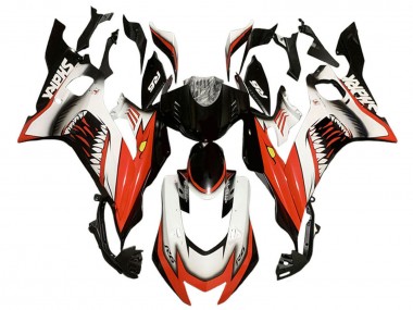Carenados Moto Yamaha YZF 600 R6 2017-2023 - Blanco Rojo Negro Tiburón Fabricantes