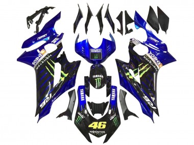 Carenados Moto Yamaha YZF 600 R6 2017-2023 - Azul Negro Brillante Verde Monstruo ENEOS Yamalube Fabricantes