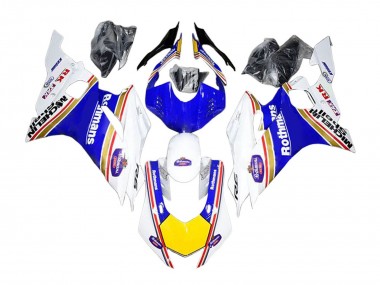 Carenados Moto Yamaha YZF 600 R6 2017-2023 - Blanco Azul Amarillo Rothmans Fabricantes