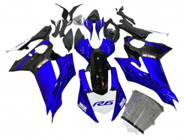 Carenados Moto Yamaha YZF 600 R6 2017-2023 - Azul Negro Blanco Fabricantes