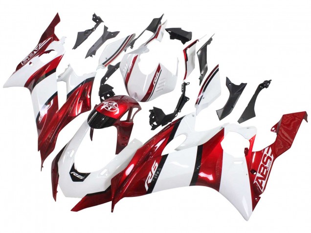 Carenados Moto Yamaha YZF 600 R6 2017-2023 - Blanco Rojo Negro Fabricantes