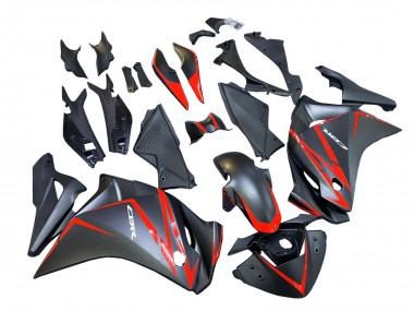 Carenados Moto Honda CBR250RR 2011-2015 - Negro Mate Rojo Raya Fabricantes