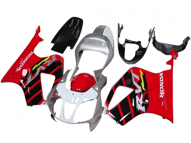 Carenados Moto Honda VTR1000 2000-2006 - Plata Rojo Negro Raya Carrera Fabricantes