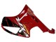 Carenados Moto Honda VTR1000 2000-2006 - Rojo Negro Raya Carrera Fabricantes