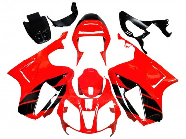 Carenados Moto Honda VTR1000 2000-2006 - Rojo Negro Brillante Raya Fabricantes