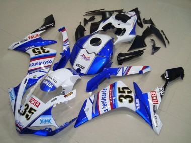 Carenados Moto Yamaha YZF R1 2007-2008 - Blanco Azul Rojo Negro Volvo Sterilgarda Yamalube Fimer 35 Fabricantes