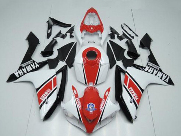 Carenados Moto Yamaha YZF R1 2007-2008 - Blanco Rojo Negro Brillante Fabricantes