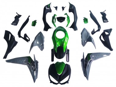 Carenados Moto Kawasaki Z1000 2014-2019 - Negro Verde Gris Fabricantes