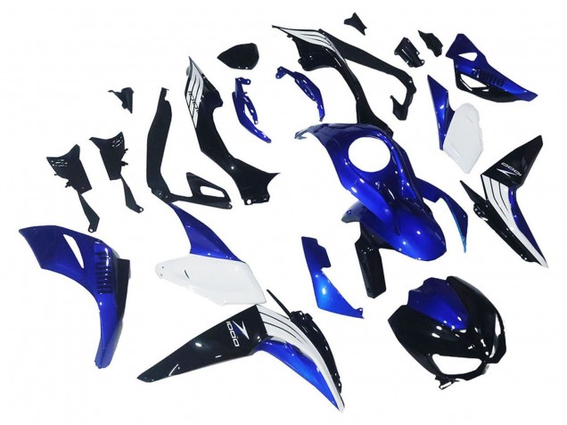 Carenados Moto Kawasaki Z1000 2014-2019 - Blanco Azul Negro Fabricantes
