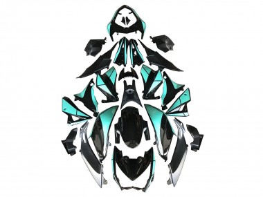 Carenados Moto Kawasaki Z1000 2014-2019 - Azul Claro Negro Brillante Plata Fabricantes
