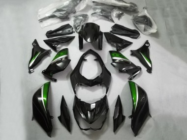 Carenados Moto Kawasaki Z800 2013-2018 - Negro Brillante Verde Plata Fabricantes
