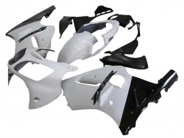 Carenados Moto Kawasaki ZX12R 2000-2001 - Blanco Negro Brillante Fabricantes