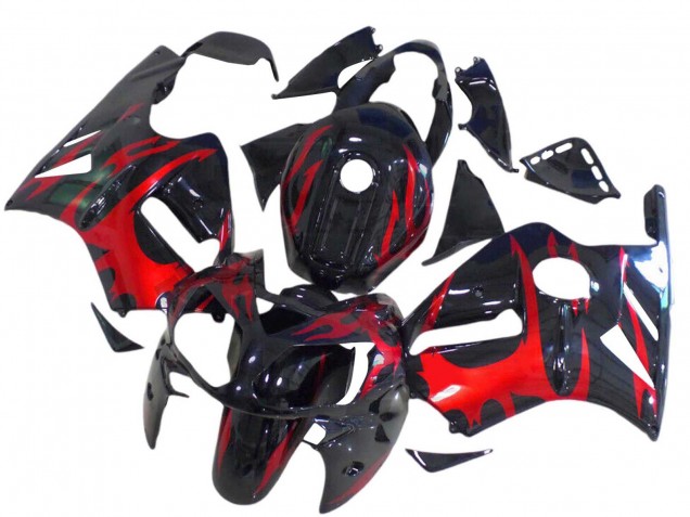 Carenados Moto Kawasaki ZX12R 2000-2001 - Negro Brillante Rojo Fabricantes