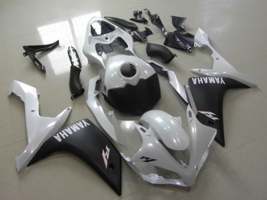 Carenados Moto Yamaha YZF R1 2007-2008 - Blanco Negro Mate Fabricantes