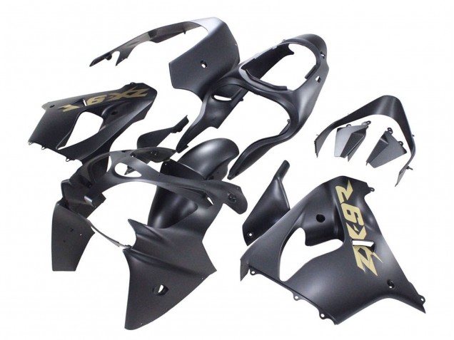 Carenados Moto Kawasaki ZX9R 2000-2001 - Negro Mate Oro Fabricantes