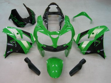 Carenados Moto Kawasaki ZX9R 2000-2001 - Verde Plata Negro Fabricantes