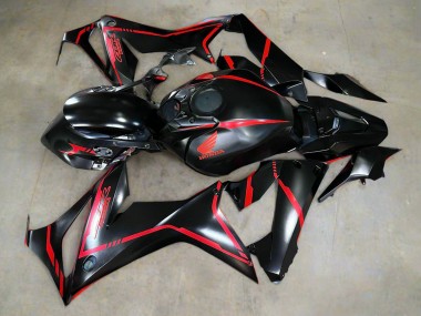 Carenados Moto Honda CBR650R 2019-2020 - Negro Brillante Rojo Raya Fabricantes