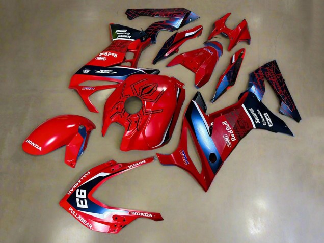 Carenados Moto Honda CBR650R 2019-2020 - Rojo Blanco Azul Oscuro HRC Pull&Oso 93 Fabricantes