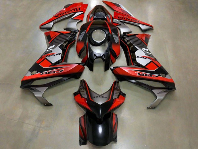 Carenados Moto Honda CBR650R 2021-2023 - Rojo Plata Negro Brillante Fabricantes