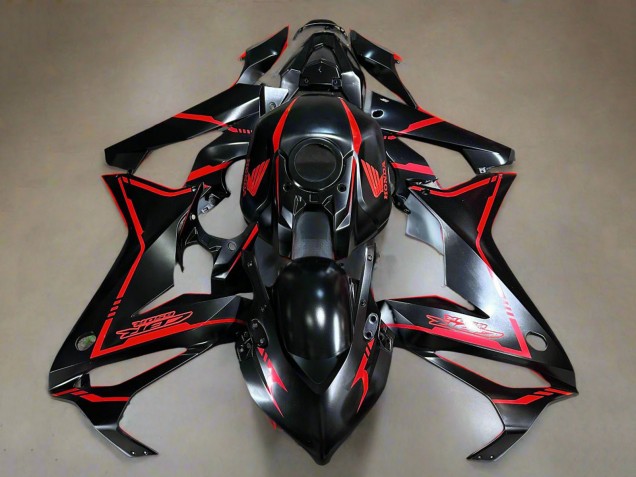Carenados Moto Honda CBR650R 2021-2023 - Negro Brillante Rojo Raya Fabricantes
