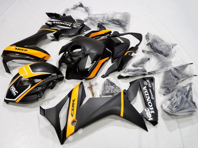 Carenados Moto Honda CBR650R 2021-2023 - Negro Mate Amarillo HRC Fabricantes