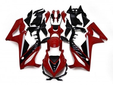 Carenados Moto Honda CBR650R 2021-2023 - Rojo Granate Negro Brillante Fabricantes