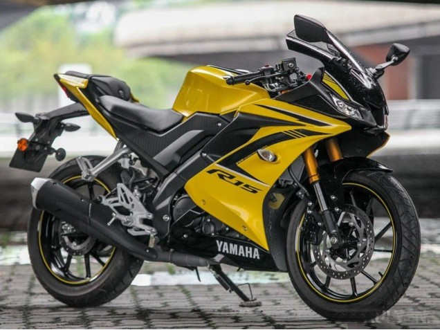 Carenados Moto Yamaha YZF R15 2018-2024 - Amarillo Negro Fabricantes