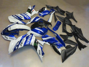 Carenados Moto Yamaha YZF R3/R25 2015-2018 - Blanco Azul Yamalube ENEOS Monstruo Fabricantes