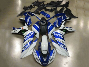 Carenados Moto Yamaha YZF R3/R25 2015-2018 - Blanco Azul Yamalube ENEOS Monstruo Fabricantes